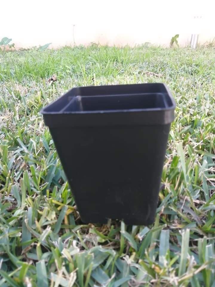 Vaso nero Quadro in plastica 7x7x10